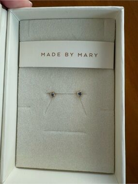 Made By Mary March Aquamarine Birthstone Live In Stud Earrings Gold Vermeil